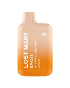 Lost Mary BM600S Straw Golden Pina 20mg Disposable Vape