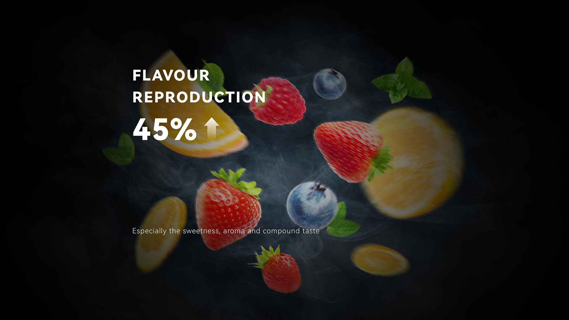 Sweetness and aroma of flavours improved 45% for better flavour production.